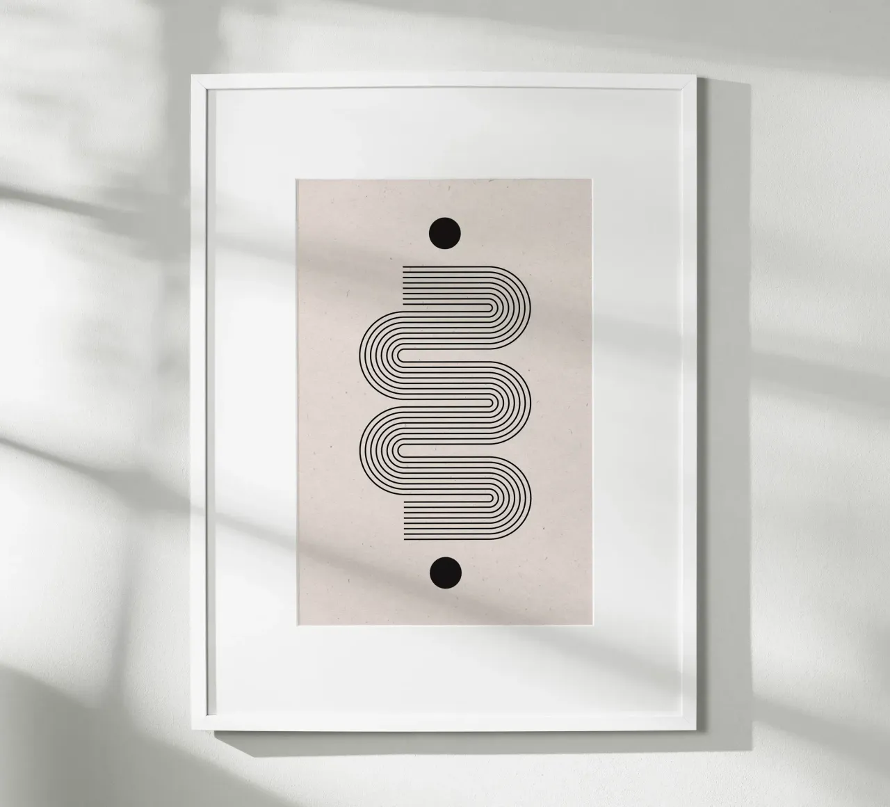 Equilibrio moderno n. 1 poster con telaio in legno da The Miuus Studio