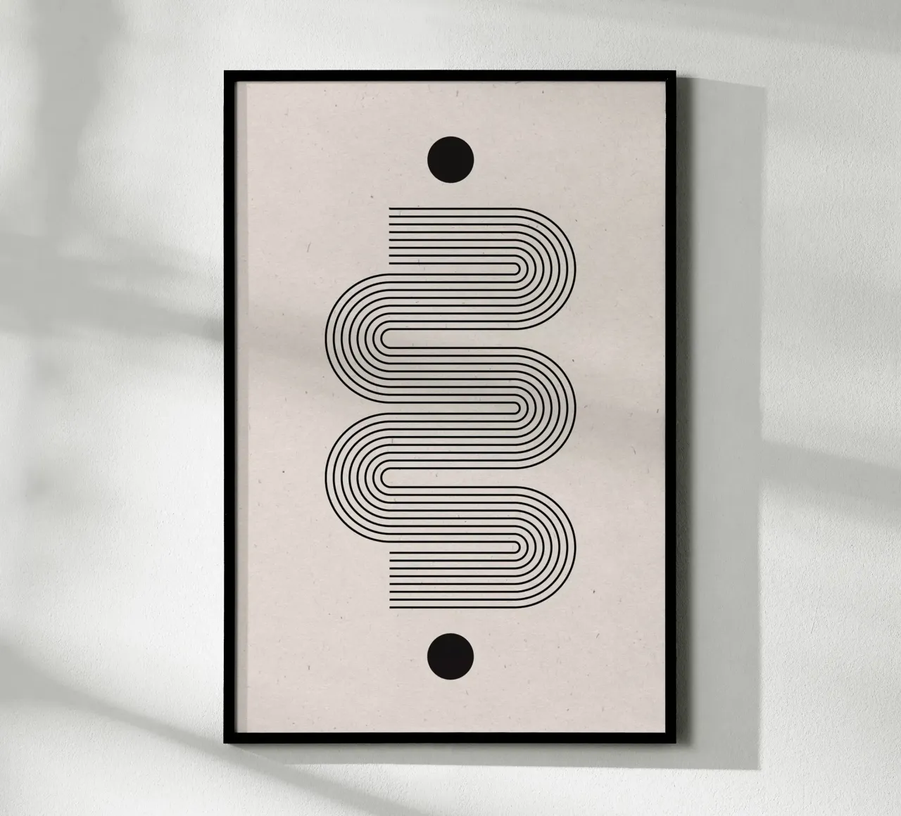 Equilibrio moderno n. 1 poster con telaio in legno da The Miuus Studio