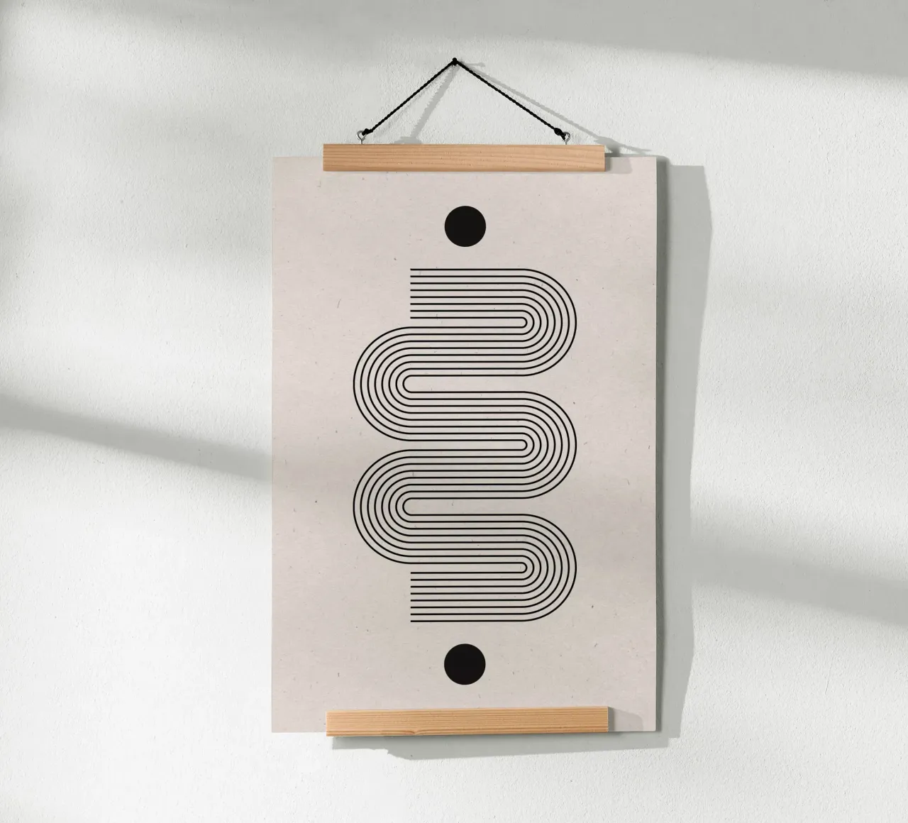 Equilibrio moderno n. 1 poster con telaio in legno da The Miuus Studio