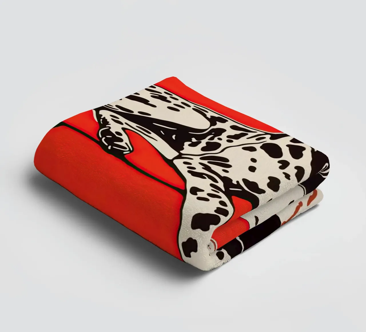 Cosy Dalmatian in an armchair | Retro Pop Art towel by Autofocus