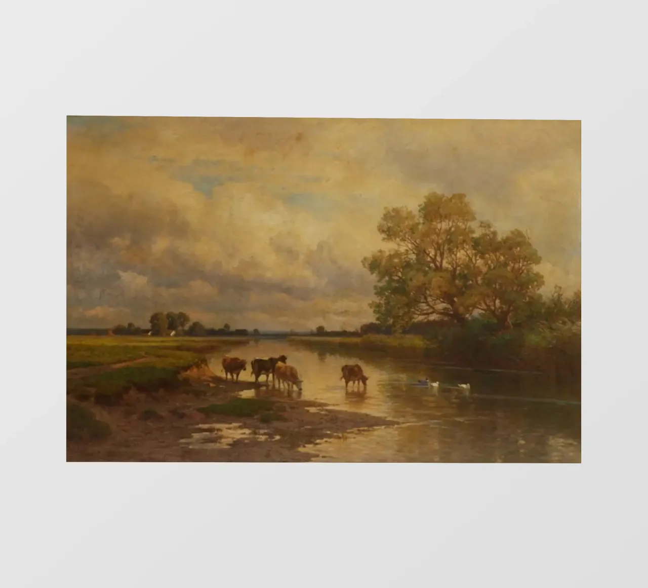 Bufali nel fiume Paul Weber telo in pvc da Art In The Sky