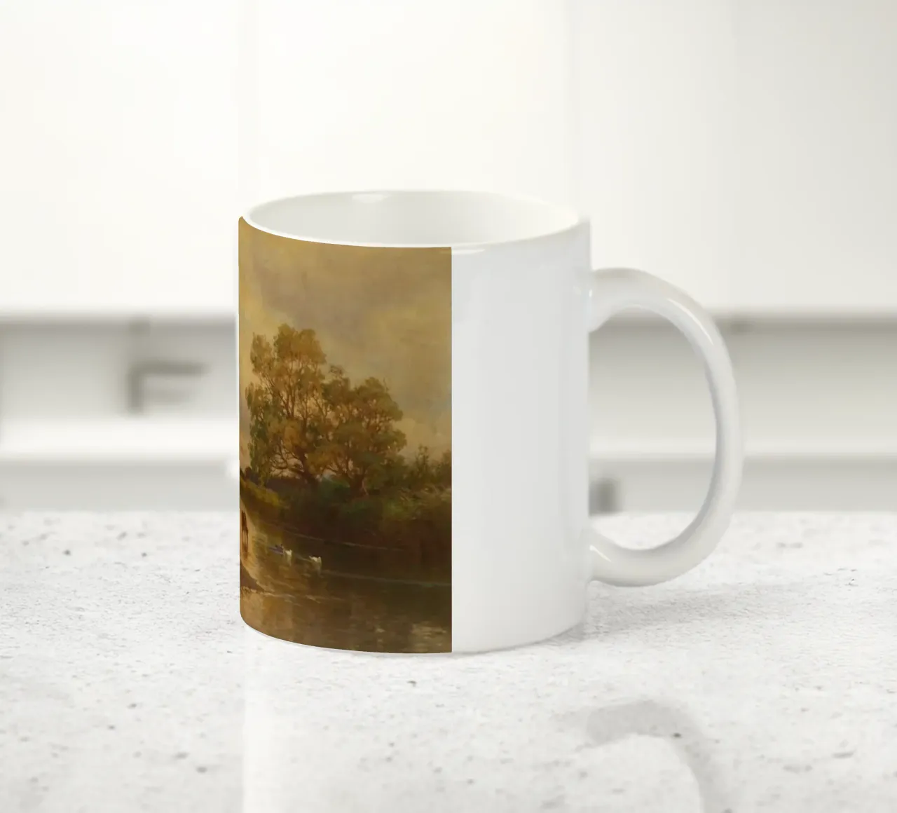 Bufali nel fiume Paul Weber tazza in ceramica da Art In The Sky