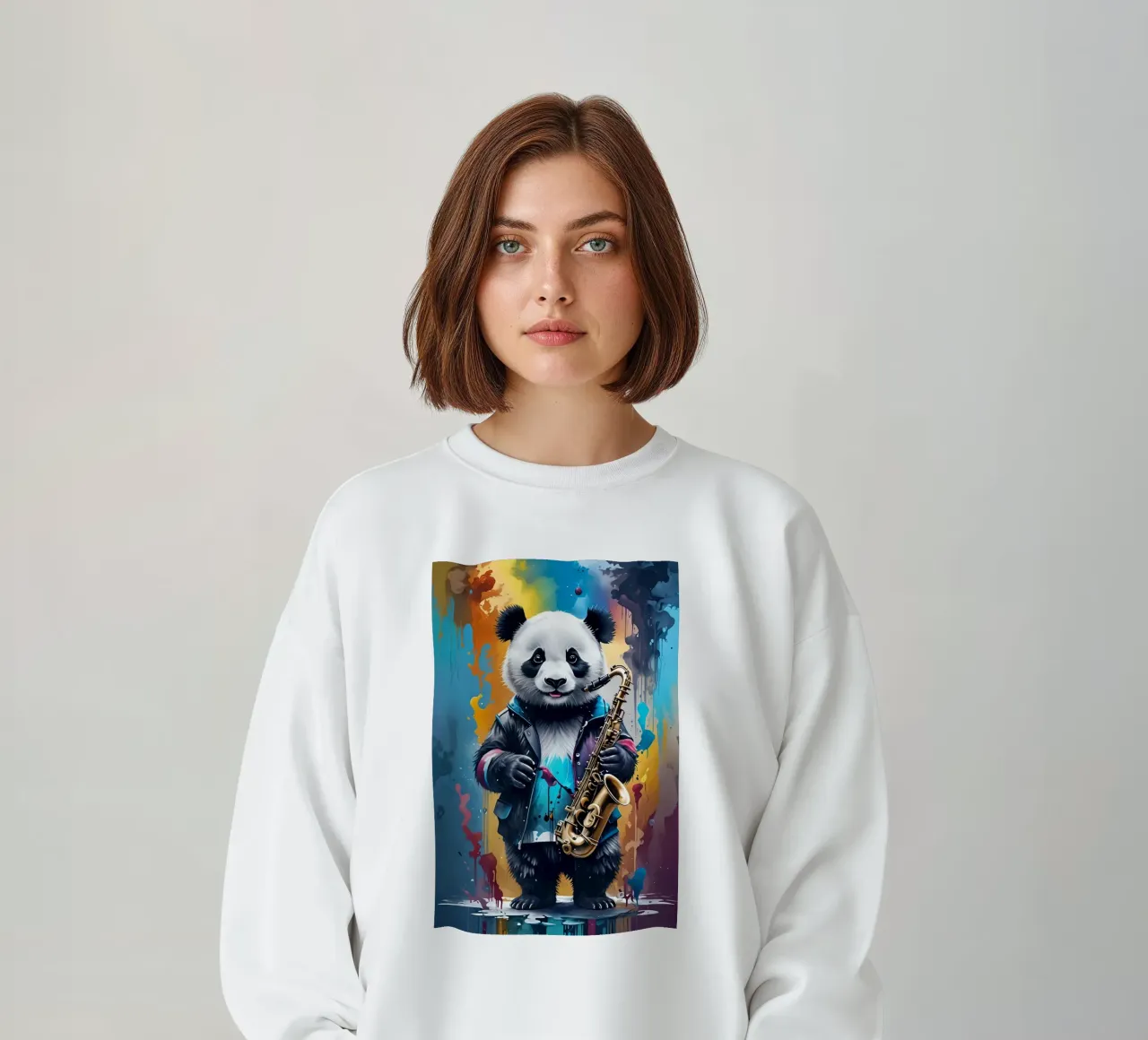 Panda e sassofono felpa da MakArena