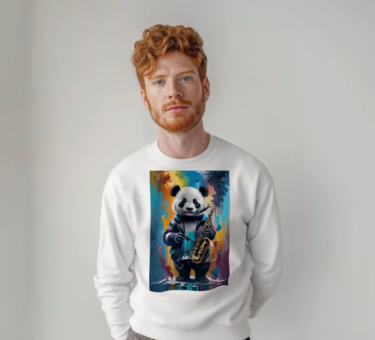 Panda e sassofono felpa da MakArena