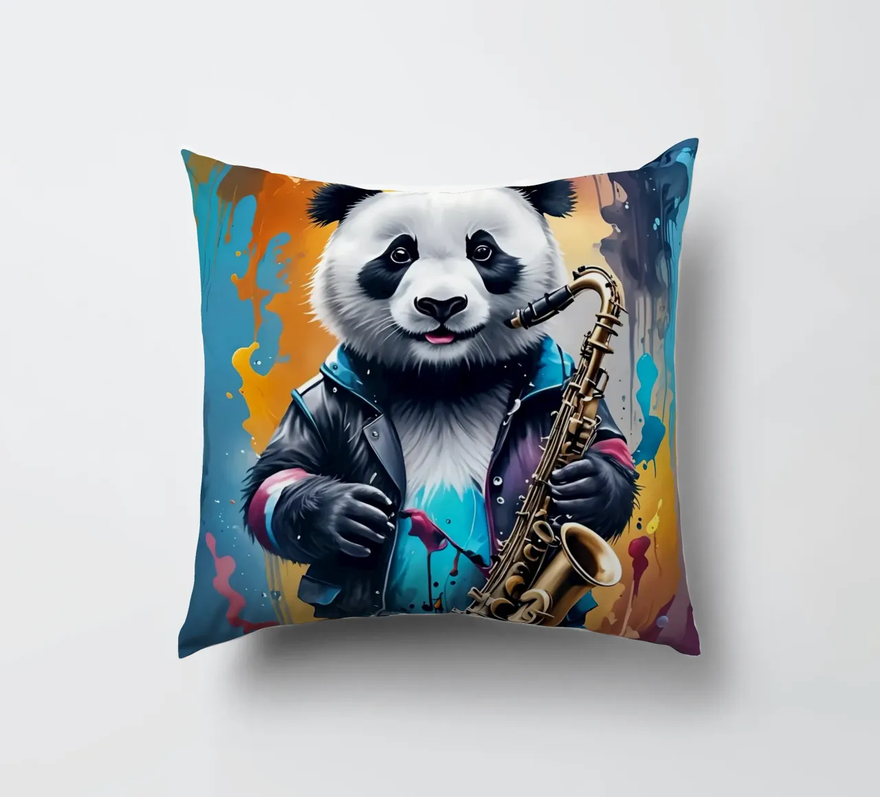 Panda e sassofono cuscino da MakArena