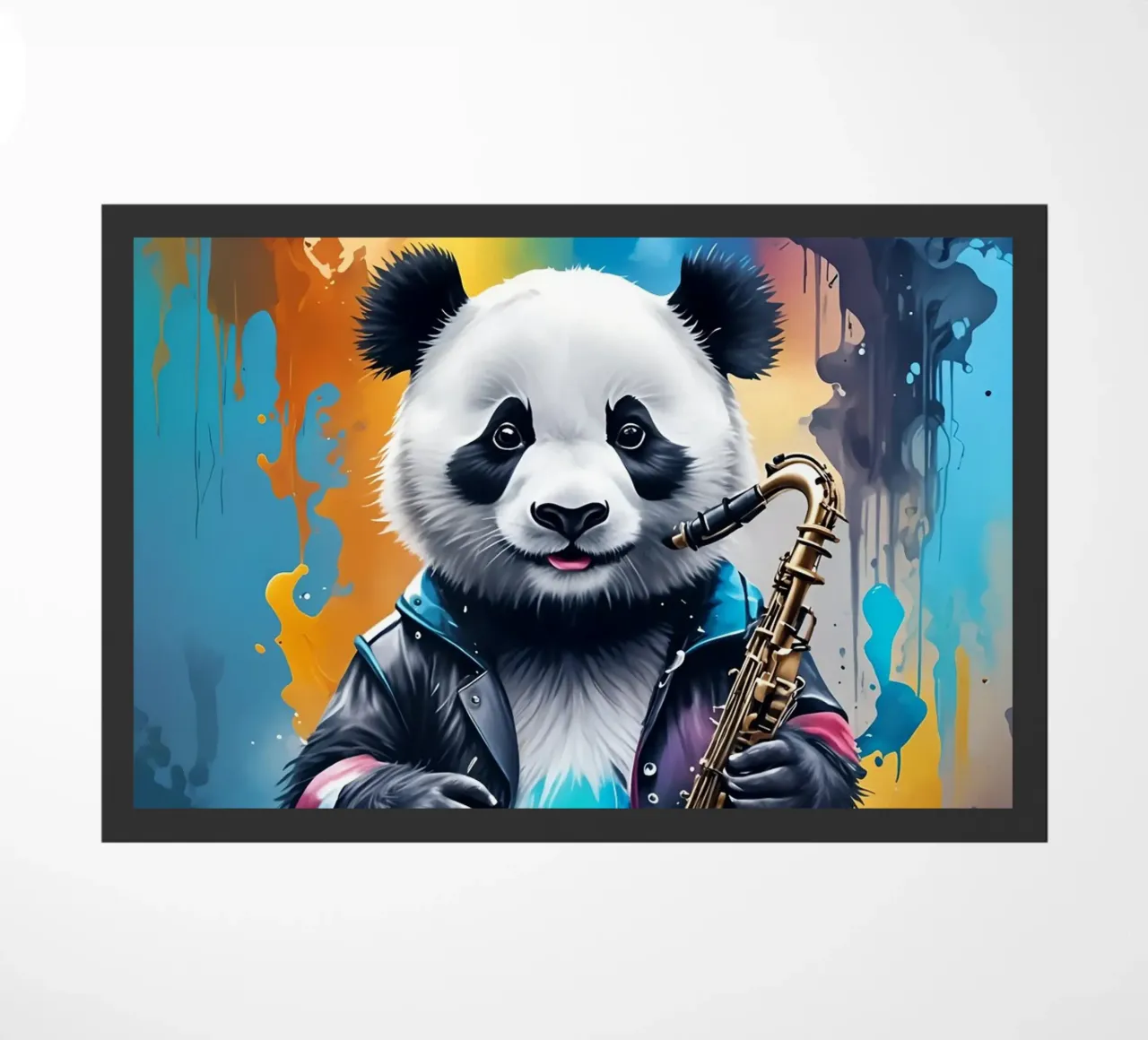 Panda e sassofono zerbino da MakArena