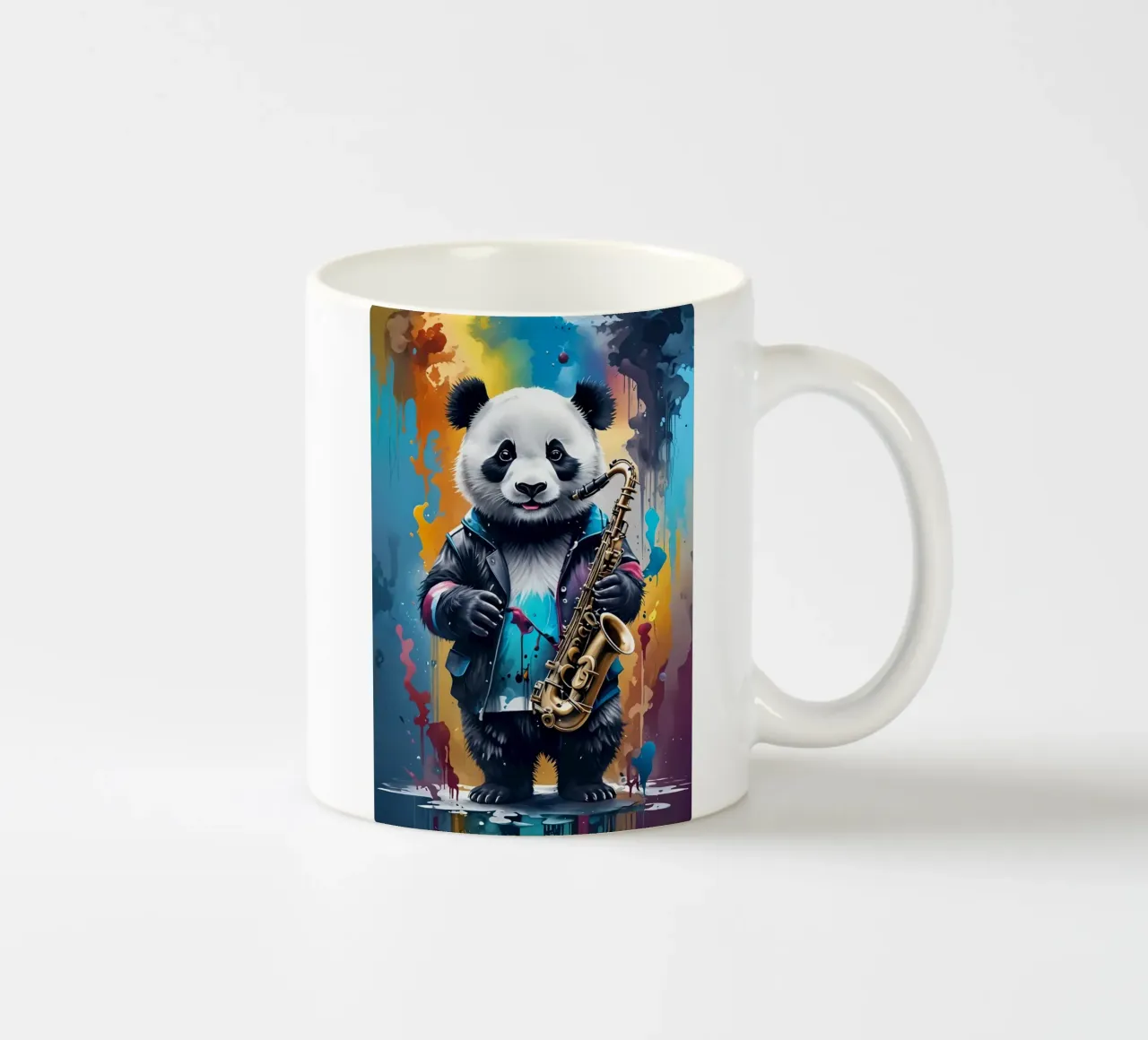 Panda e sassofono tazza in ceramica da MakArena