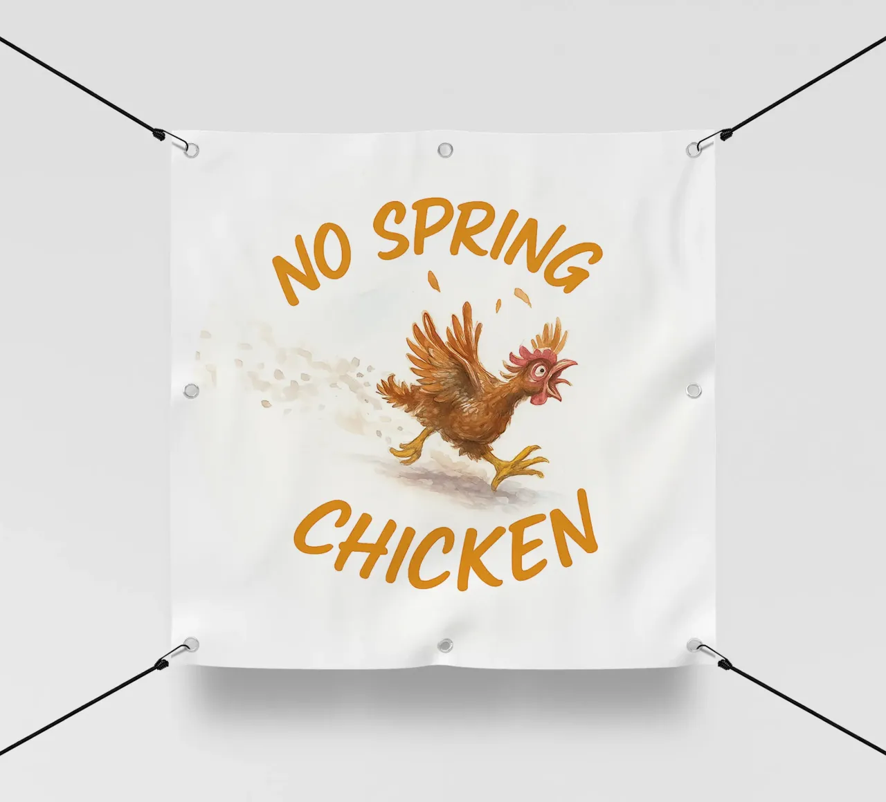 NO SPRING CHICKEN telo in pvc da Vintage Van Gogh