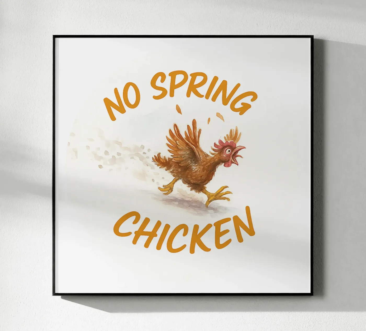 NO SPRING CHICKEN acrylic glass by Vintage Van Gogh