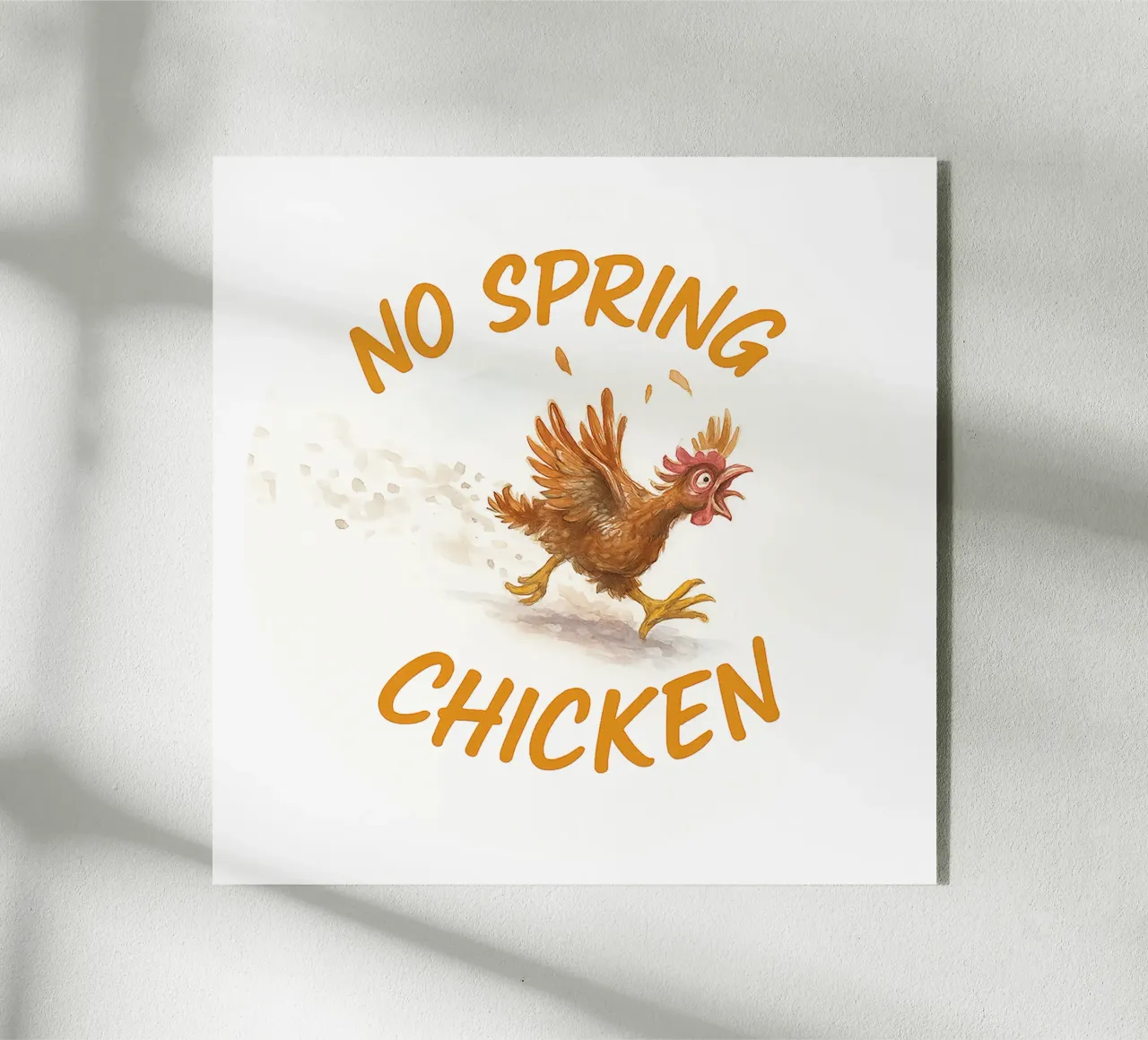 NO SPRING CHICKEN plexiglass da Vintage Van Gogh