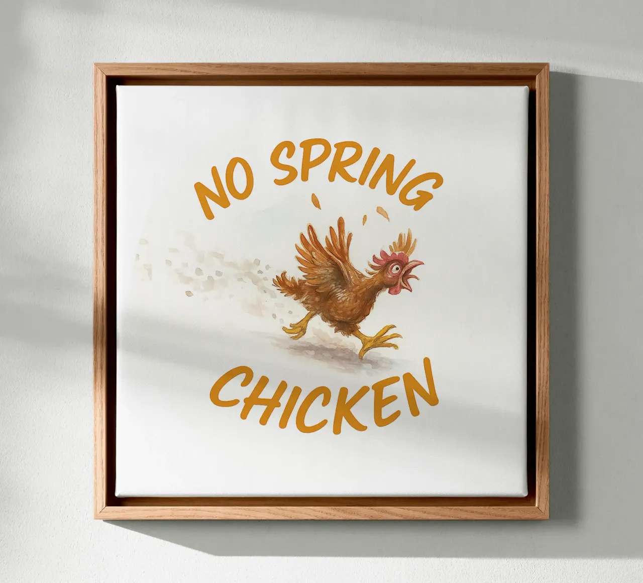 NO SPRING CHICKEN tela con Cornice a cassetta da Vintage Van Gogh