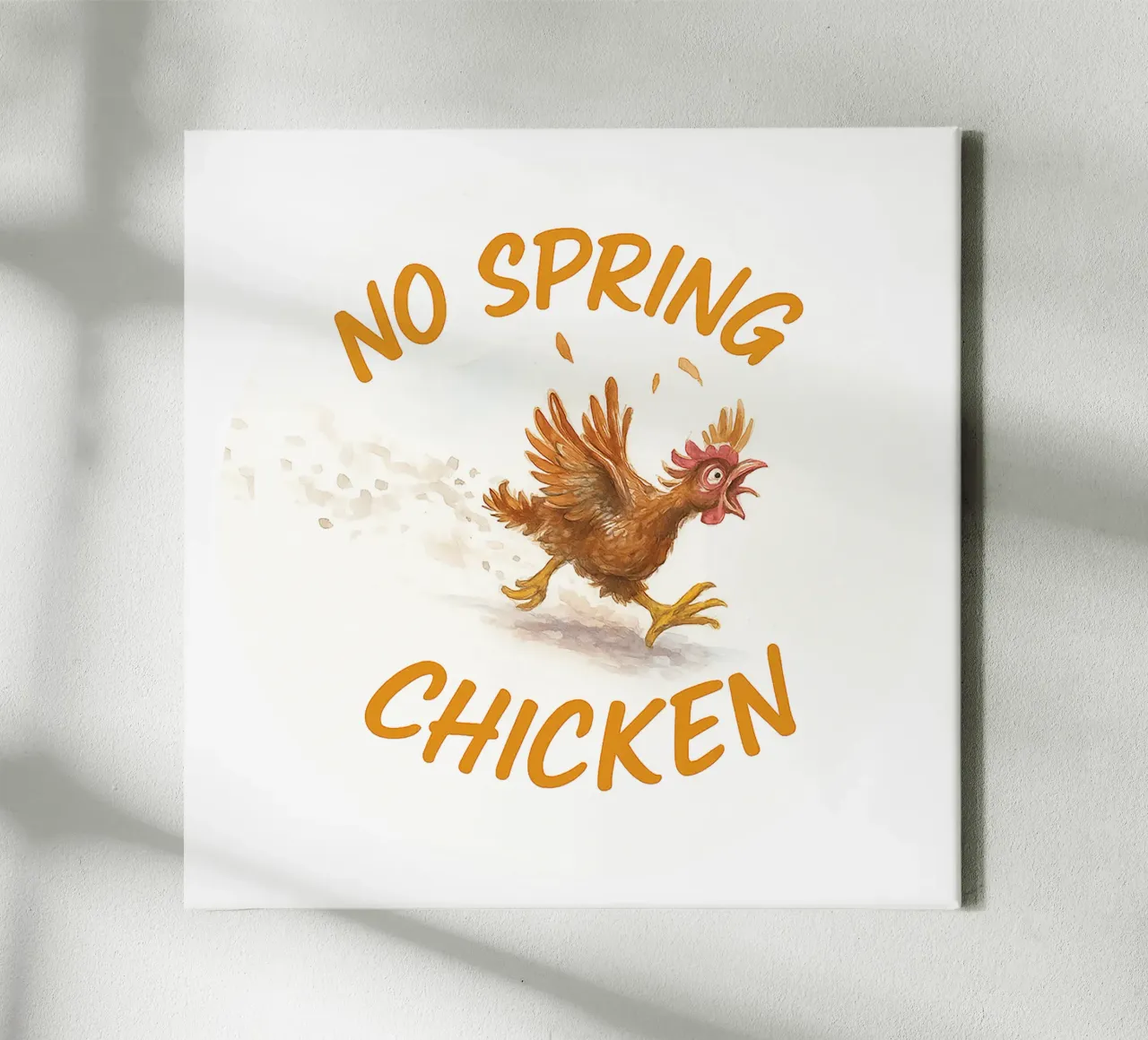 NO SPRING CHICKEN tela con Cornice a cassetta da Vintage Van Gogh
