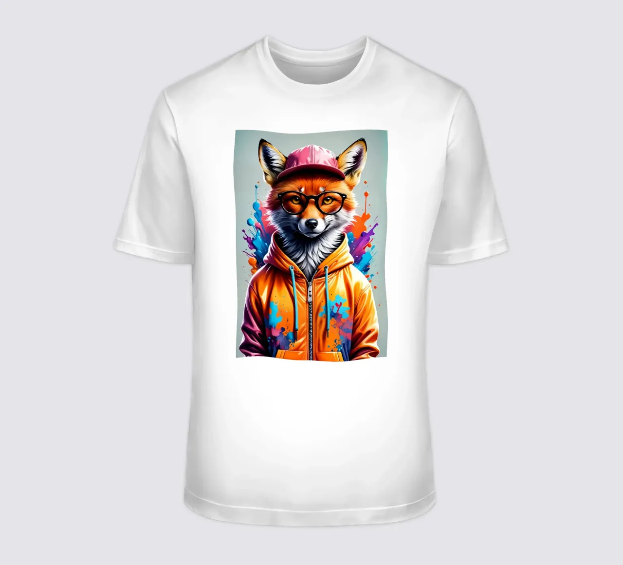 Volpe con berretto e felpa con cappuccio t-shirt da MakArena