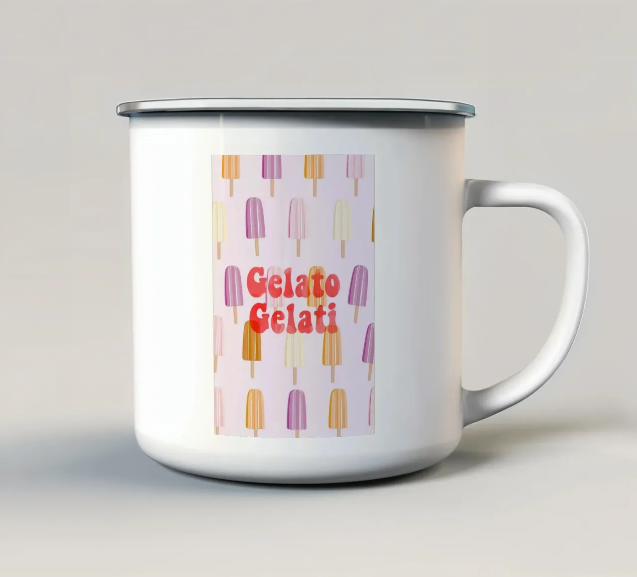 Gelato Pops tazza in smalto da Attaboy Dsgn