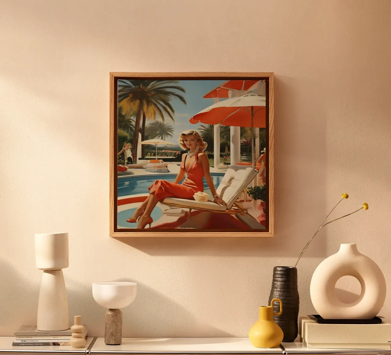 Vrouw Sexy Slanke Aarons canvas met Baklijst van The Poster UK