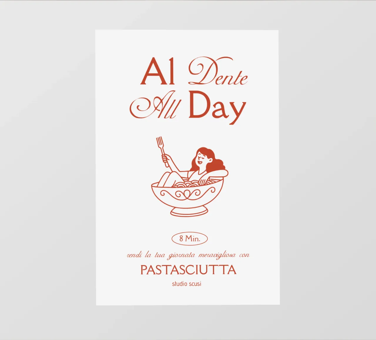 Al Dente Pasta All Day - studio scusi lámina retroiluminada de studio scusi