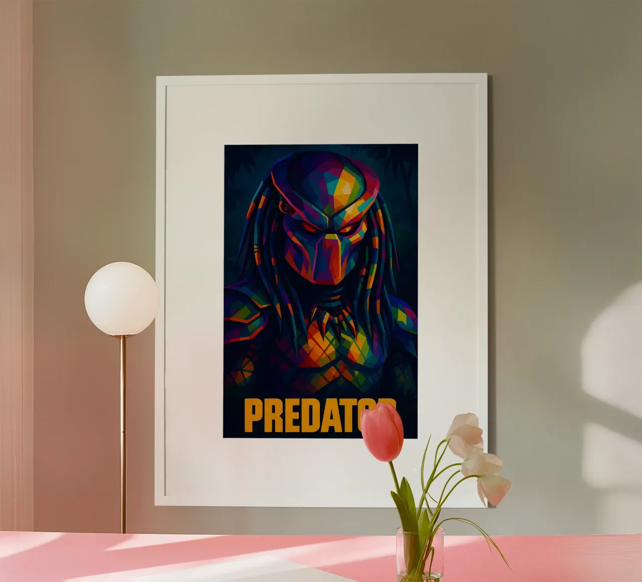 Arte del predatore poster con telaio in legno da BONANZA
