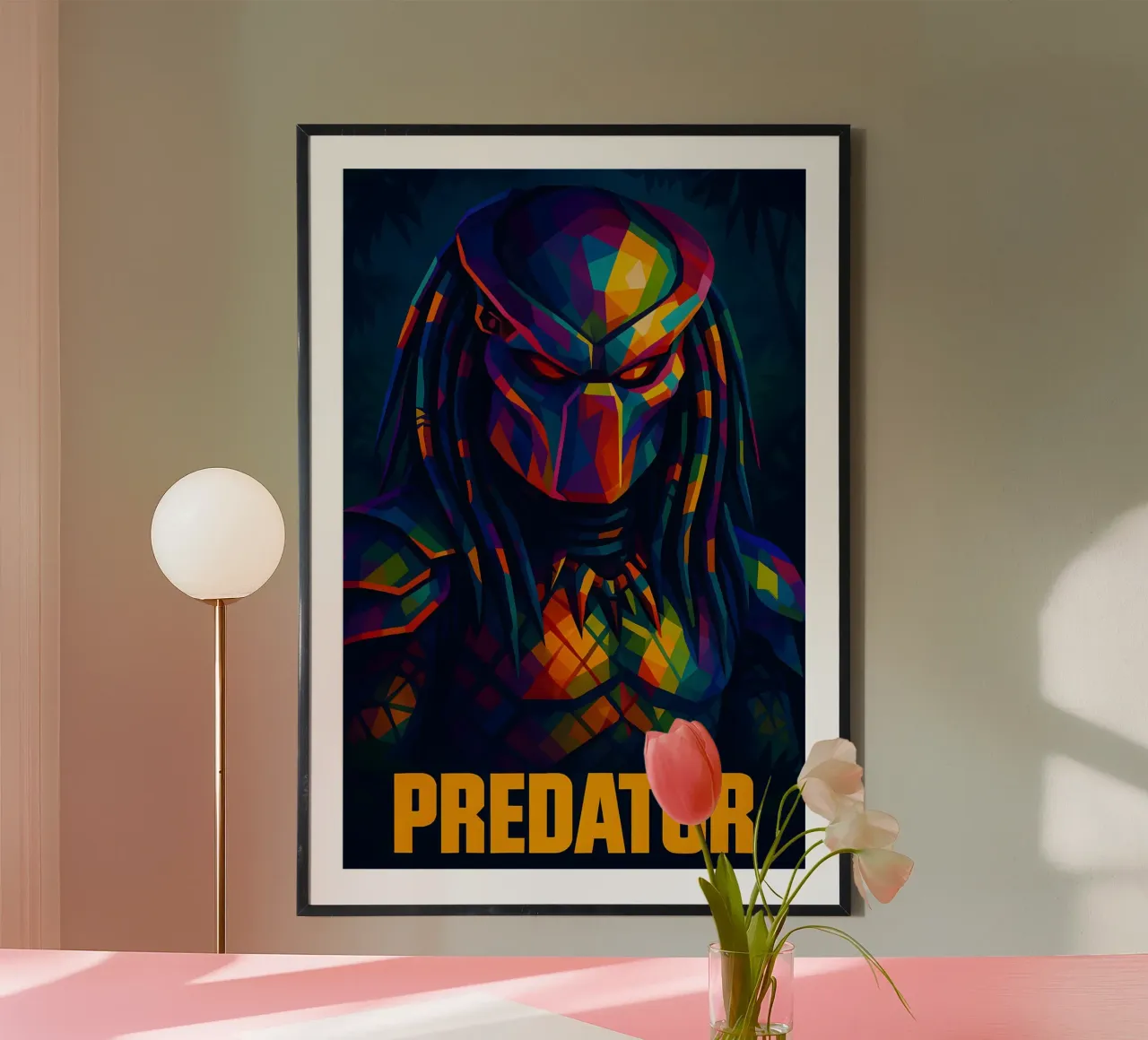 Arte del predatore poster con telaio in legno da BONANZA
