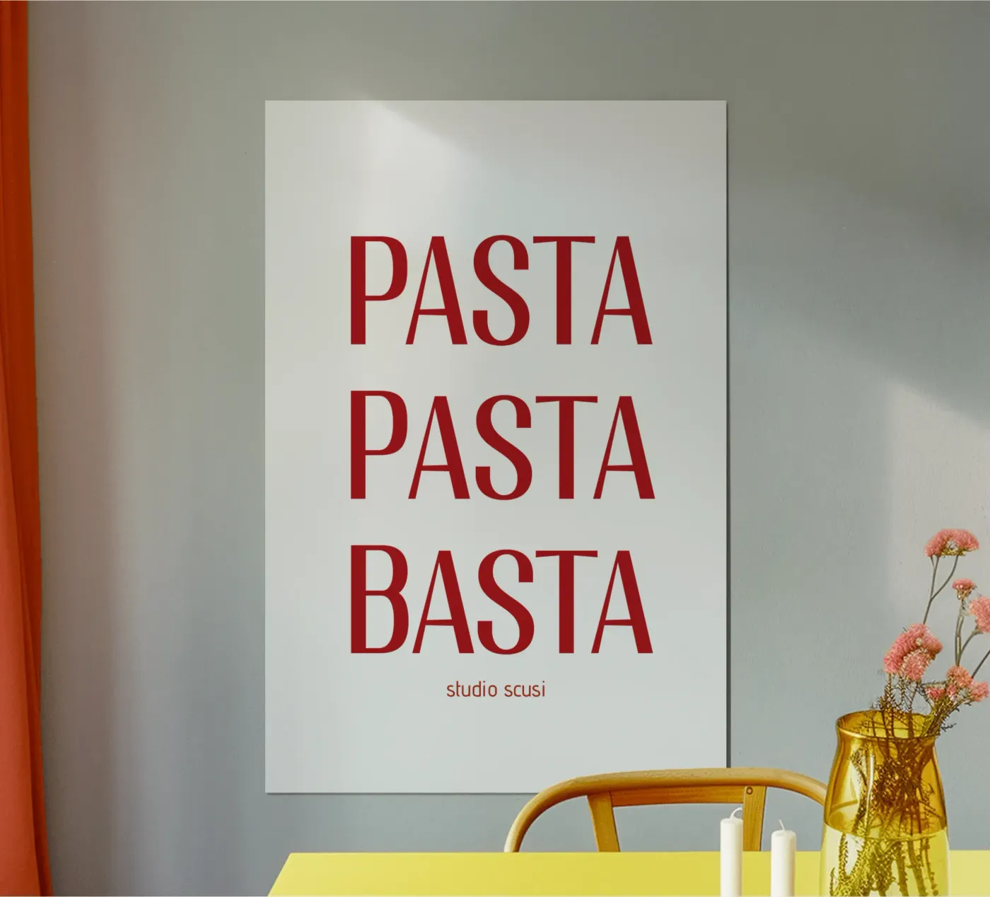 Pasta Pasta Basta - studio scusi poster da studio scusi
