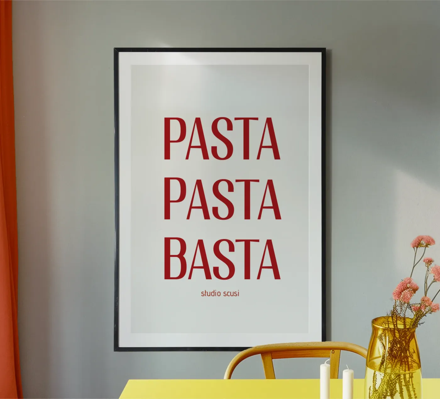 Pasta Pasta Basta - studio scusi poster da studio scusi