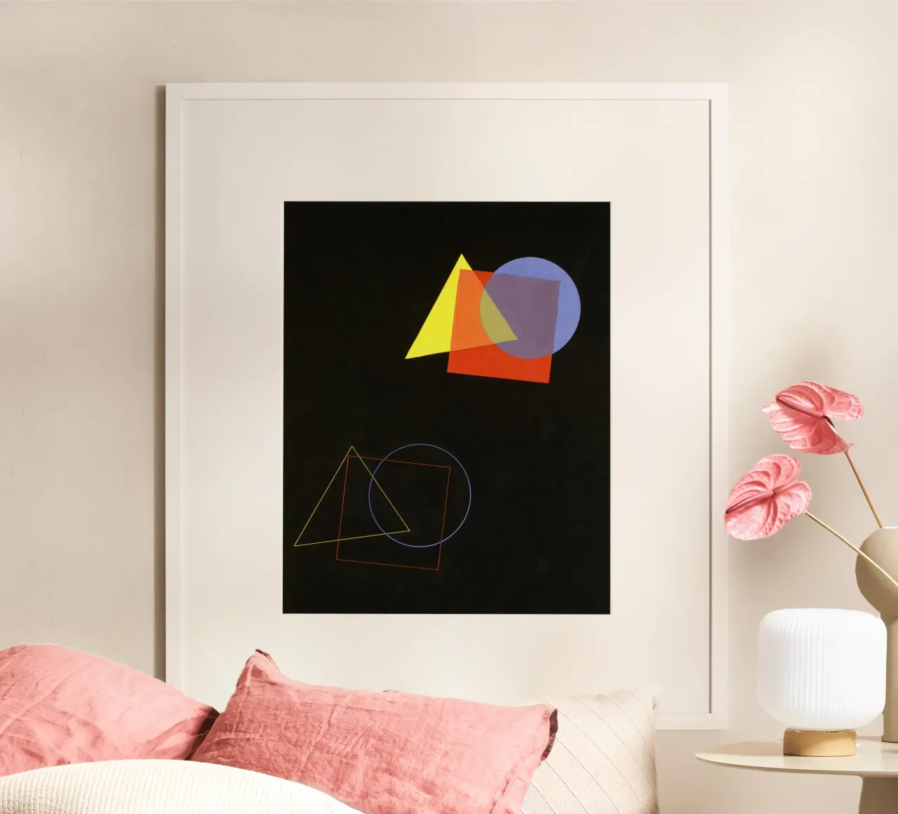 Wassily Kandinsky - Bauhaus - Abstract Art Poster mit Aluminium Rahmen von Aesthetic Muse