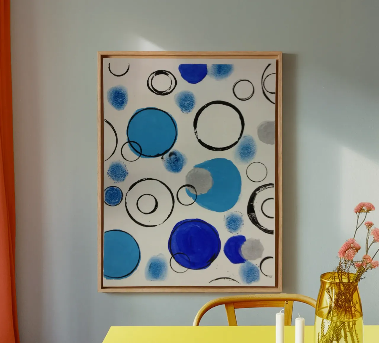 Wassily Kandinsky - Abstracte kunst canvas met Baklijst van Aesthetic Muse