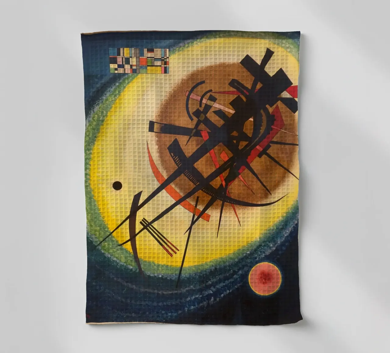 Wassily Kandinsky - Dans l'ovale lumineux - Art abstrait torchon de Aesthetic Muse