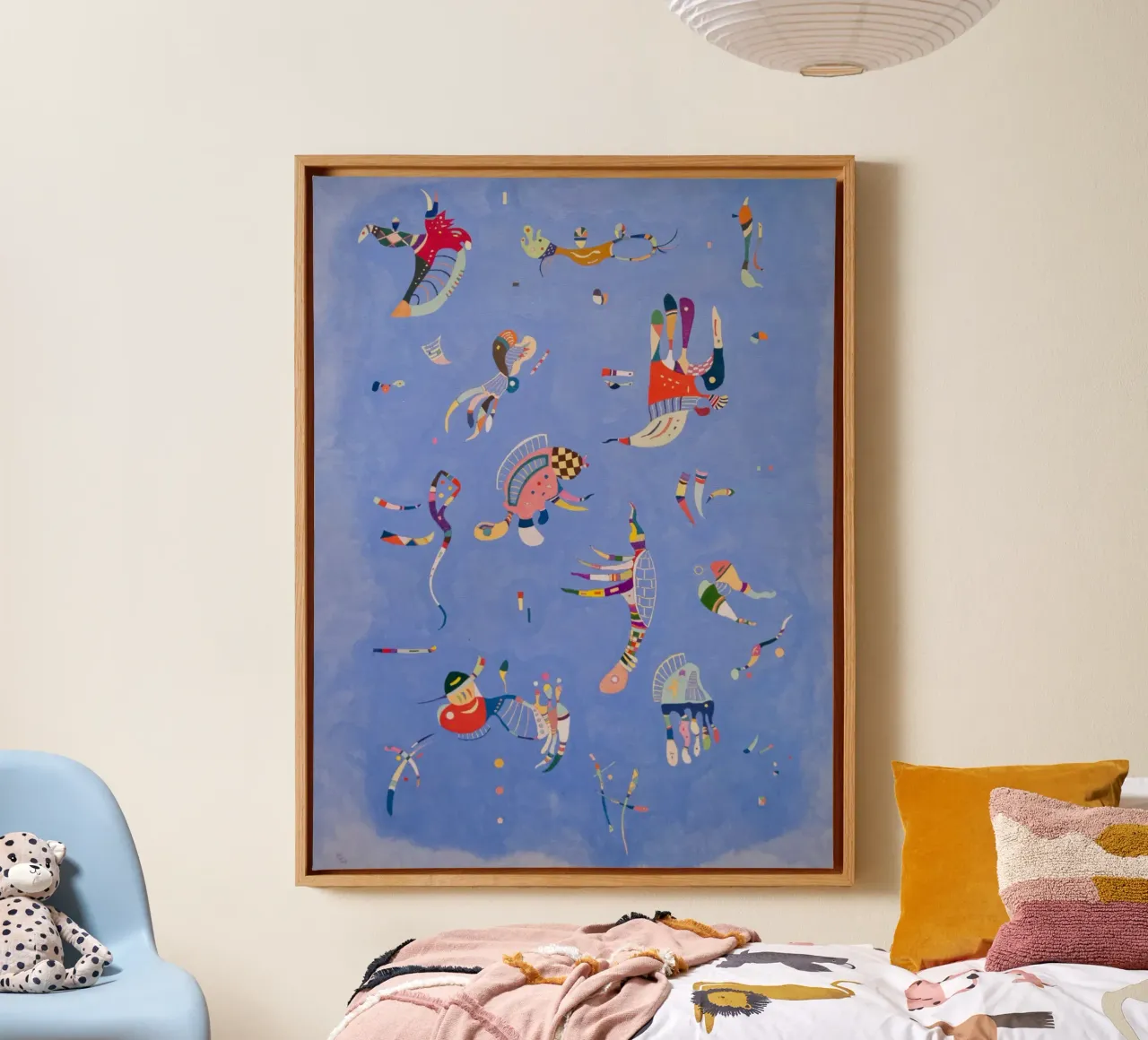 Wassily Kandinsky - Bleu de Ciel - Arte astratta tela con Cornice a cassetta da Aesthetic Muse