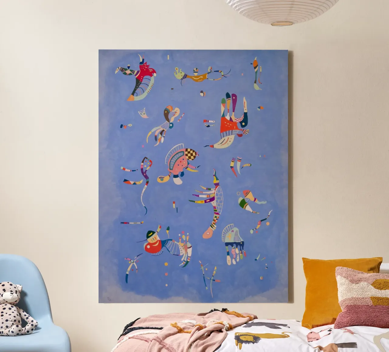 Wassily Kandinsky - Bleu de Ciel - Arte astratta tela con Cornice a cassetta da Aesthetic Muse