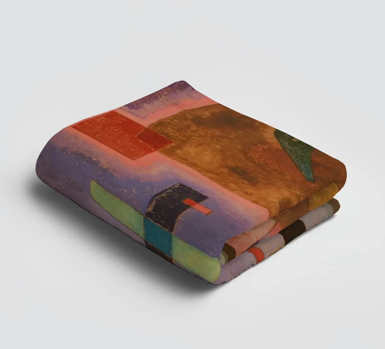 Wassily Kandinsky - Three Elements- Abstract Art towel by Aesthetic Muse