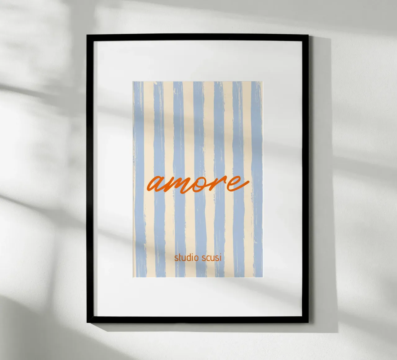 Amore - studio scusi poster con telaio in alluminio da studio scusi