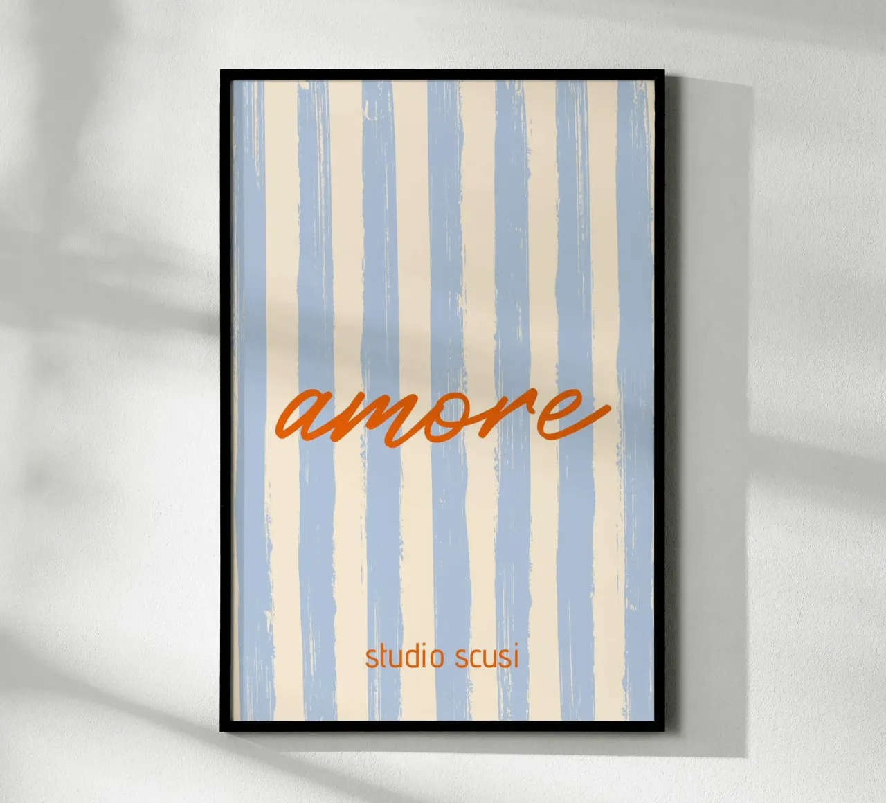 Amore - studio scusi poster con telaio in alluminio da studio scusi