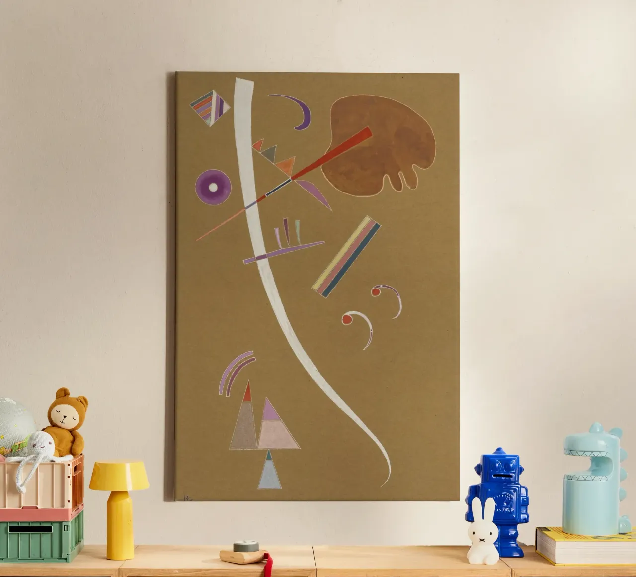Wassily Kandinsky - Abstracte kunst canvas met Baklijst van Aesthetic Muse