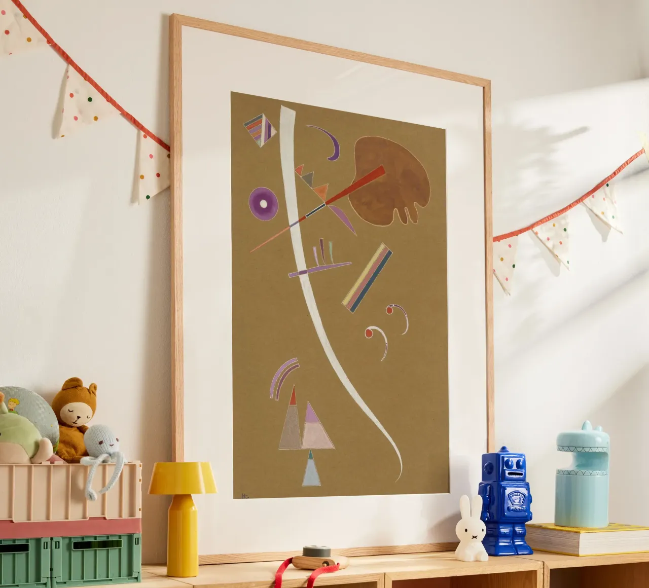 Wassily Kandinsky - Abstracte kunst poster met kunststof frame van Aesthetic Muse