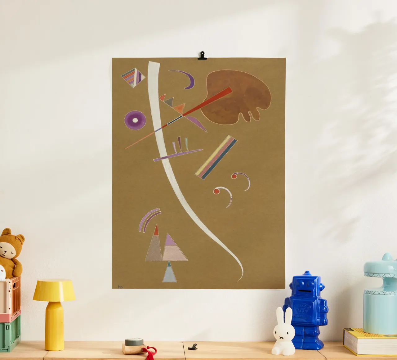 Wassily Kandinsky - Abstracte kunst poster met kunststof frame van Aesthetic Muse