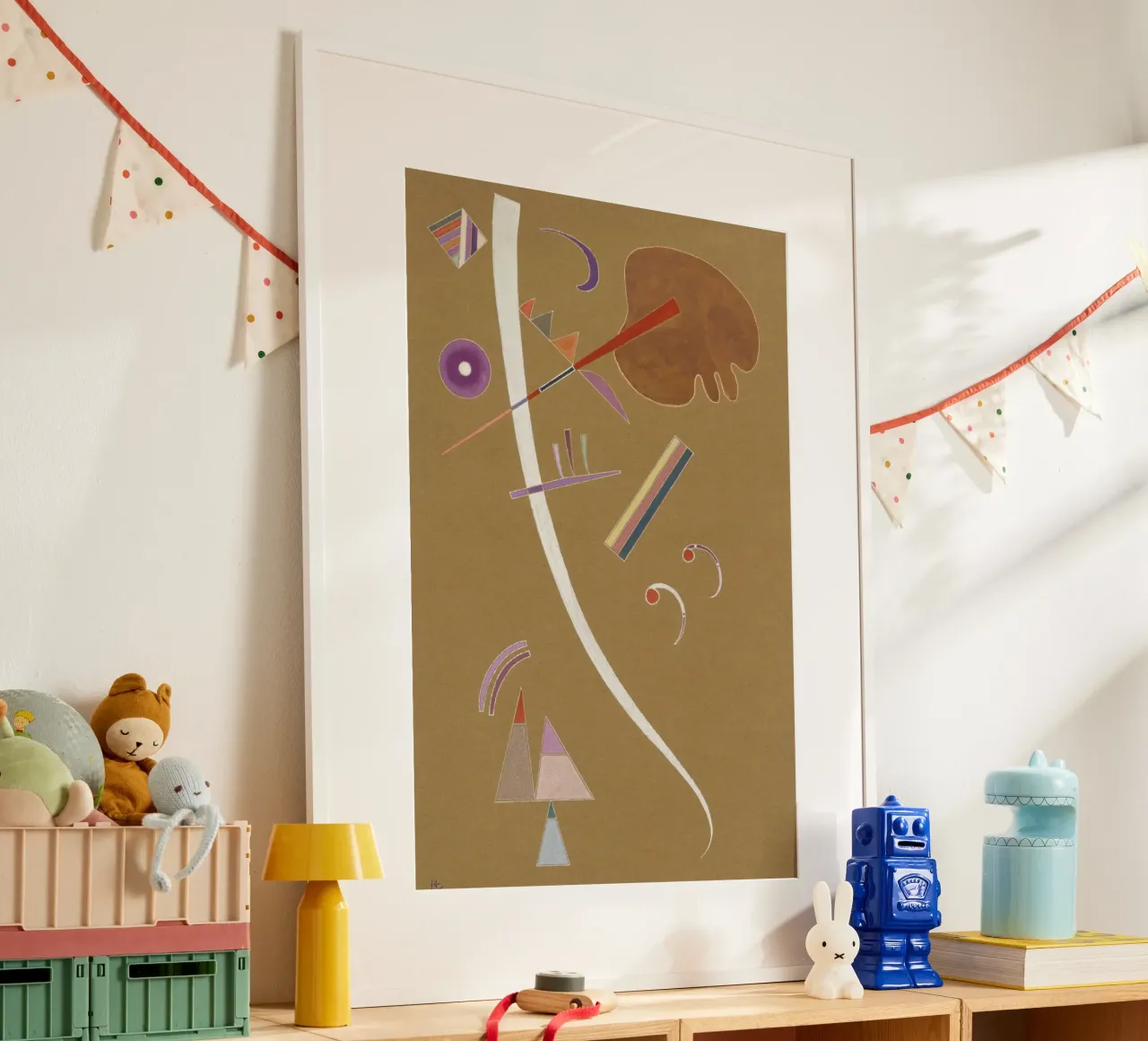 Wassily Kandinsky - Abstracte kunst poster met kunststof frame van Aesthetic Muse