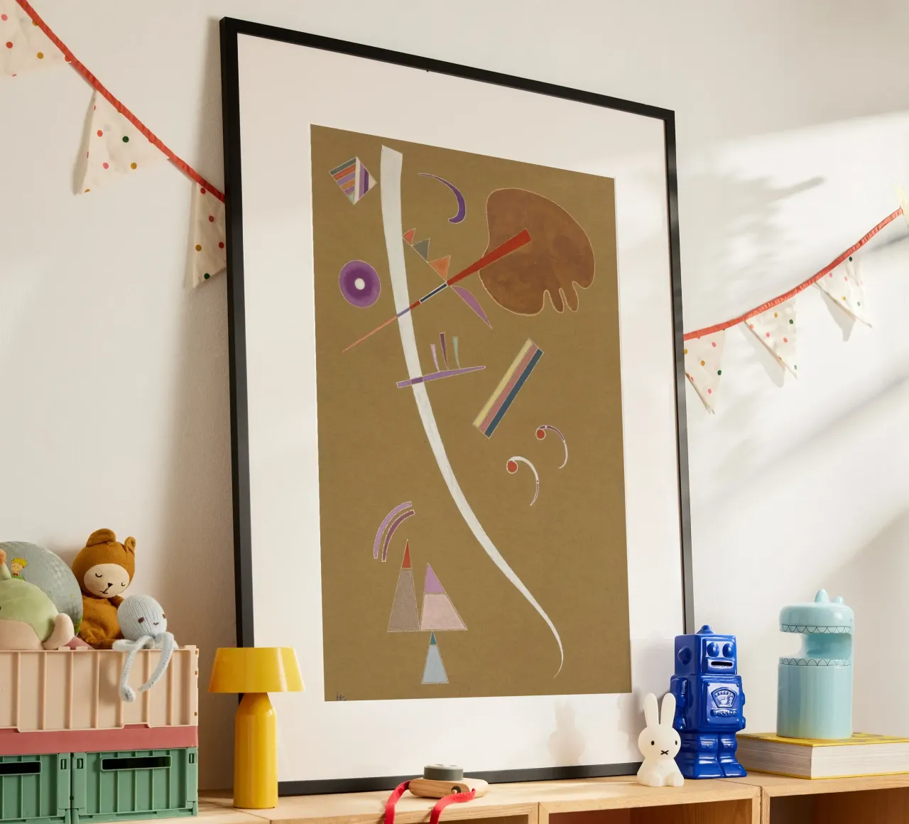 Wassily Kandinsky - Abstracte kunst poster met kunststof frame van Aesthetic Muse