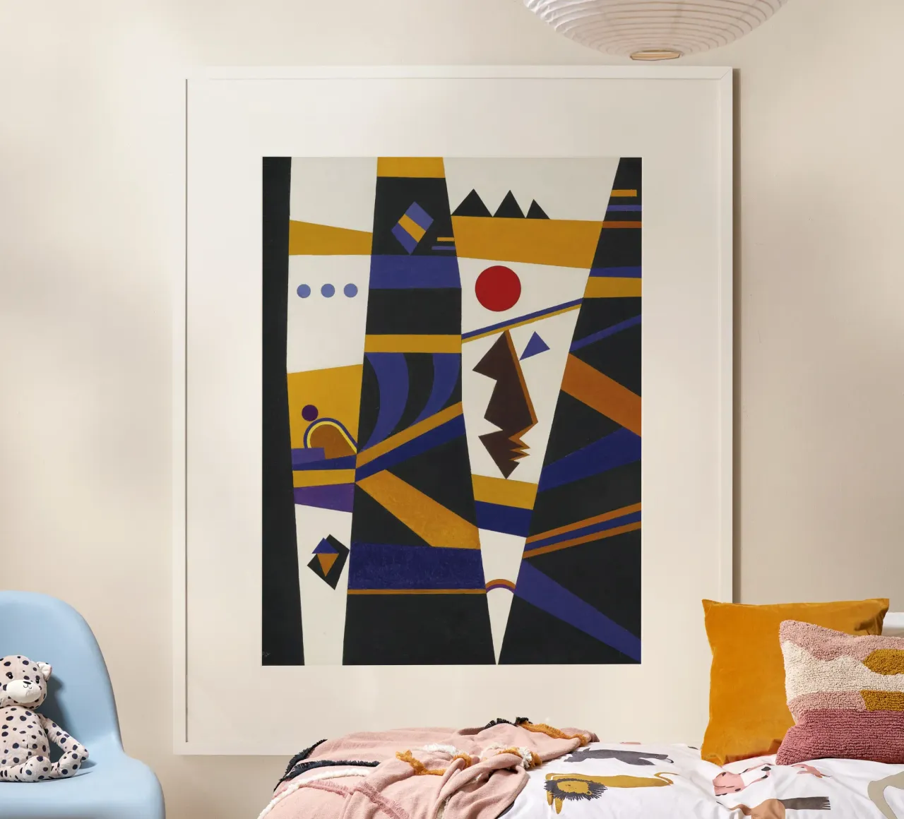 Wassily Kandinsky - Liasons- Abstract Art Poster mit Aluminium Rahmen von Aesthetic Muse