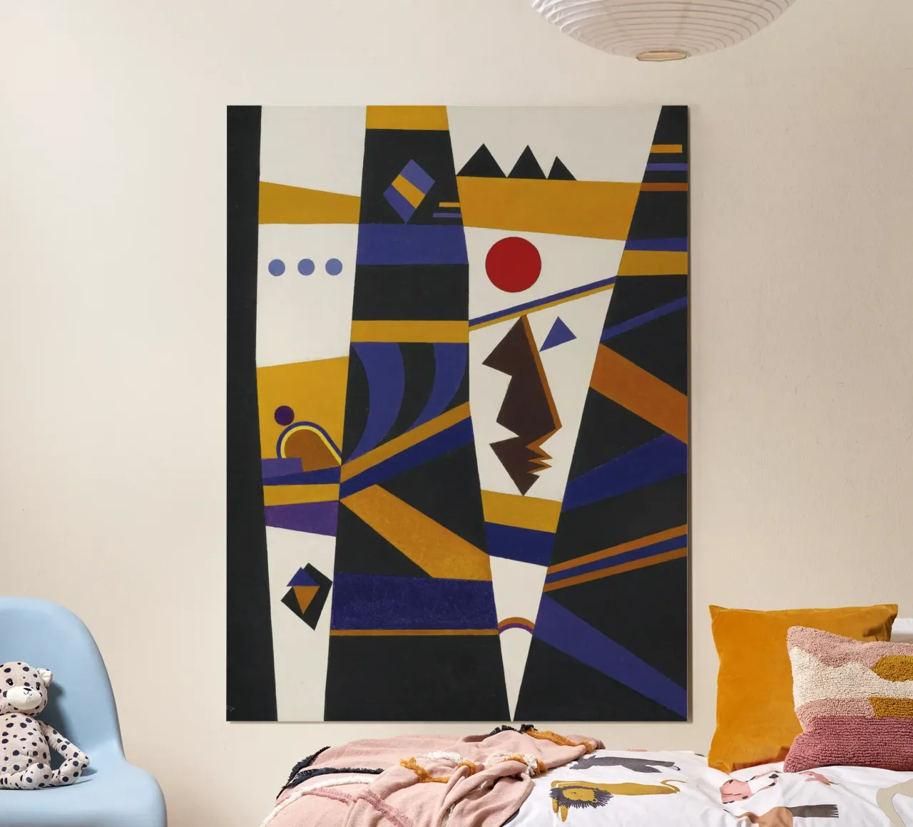 Wassily Kandinsky - Liasons- Abstract Art Poster mit Aluminium Rahmen von Aesthetic Muse