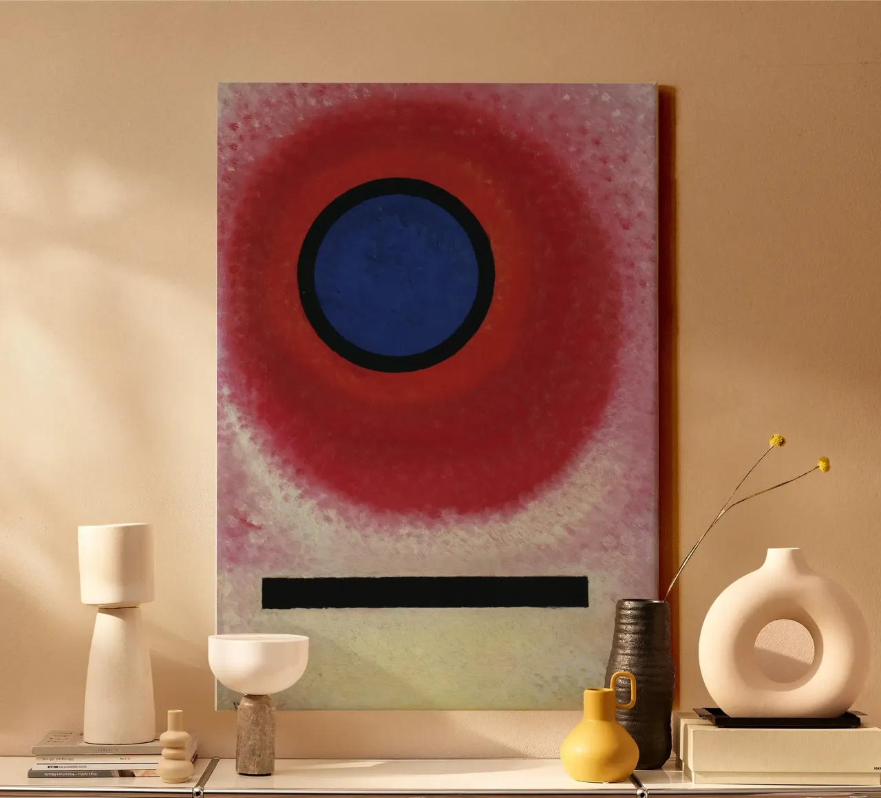 Wassily Kandinsky - Circle Bleu II- Abstract Art canvas with Floater frame by Aesthetic Muse