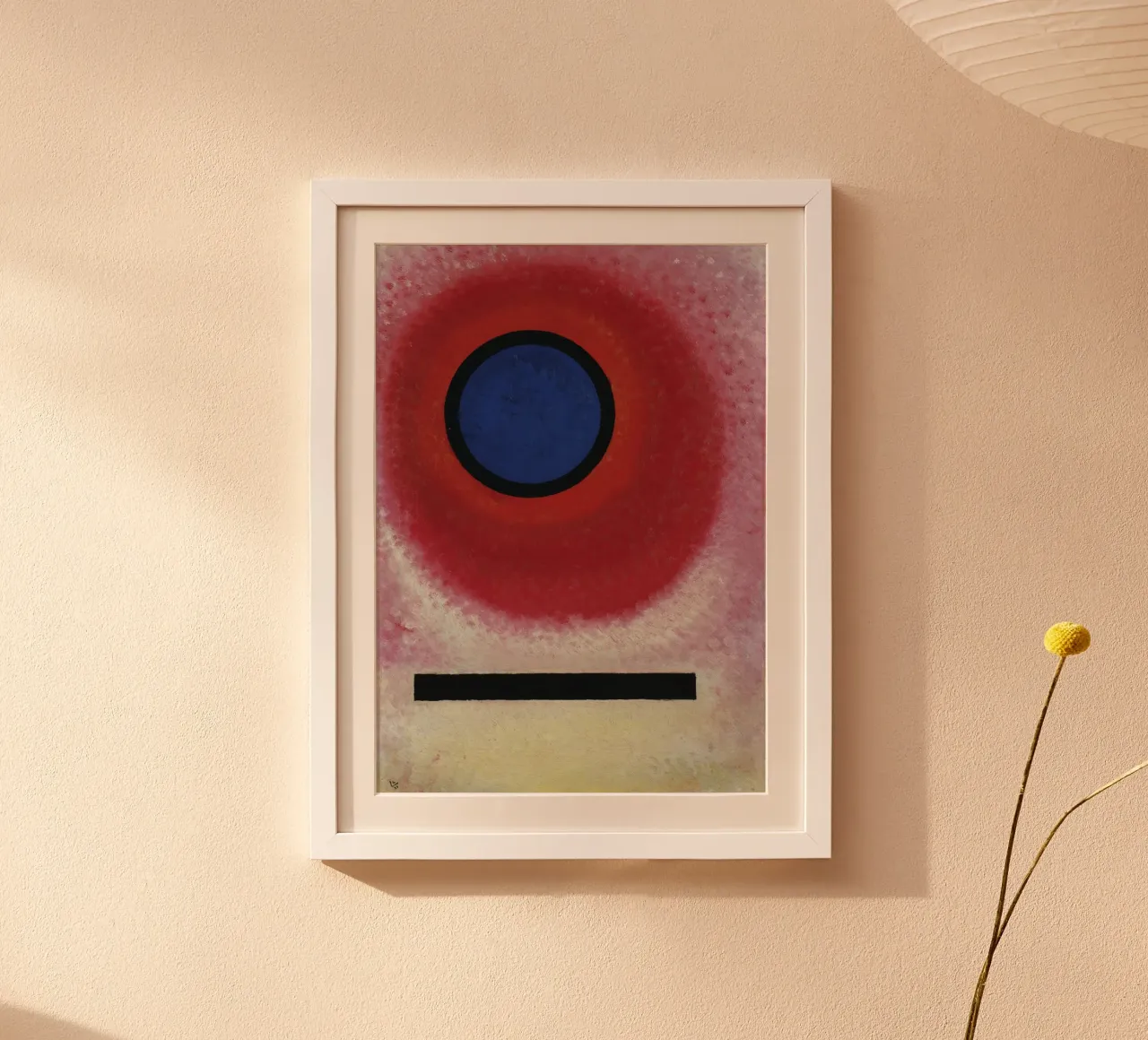Wassily Kandinsky - Kreis Bleu II- Abstrakte Kunst Poster mit Aluminium Rahmen von Aesthetic Muse