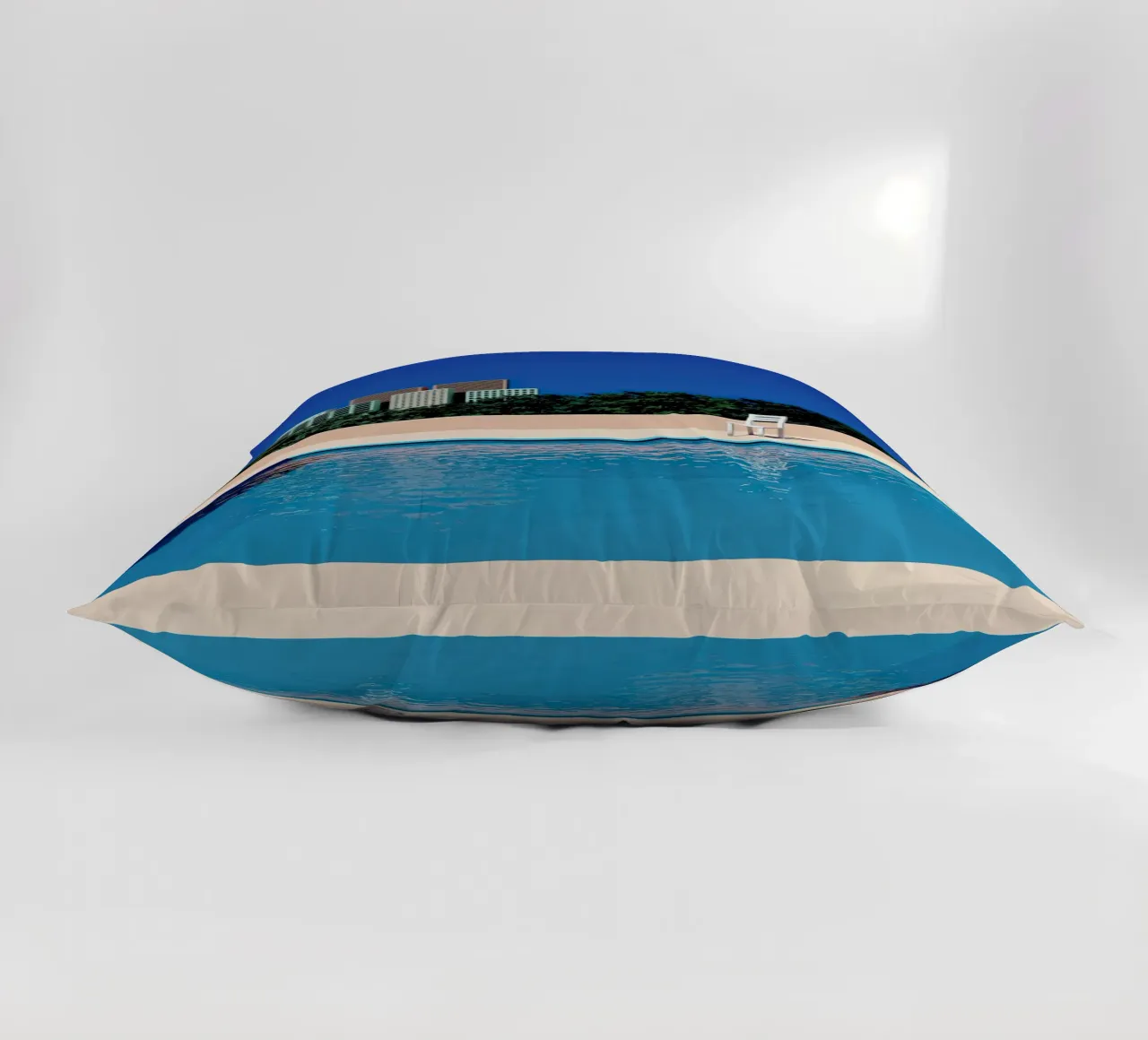 Empty Sunny City Pool cuscino da Leonard Barreiro