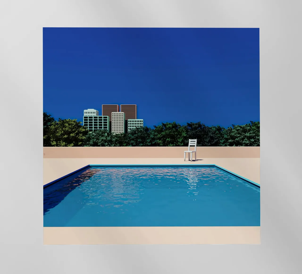 Empty Sunny City Pool pellicola backlit da Leonard Barreiro
