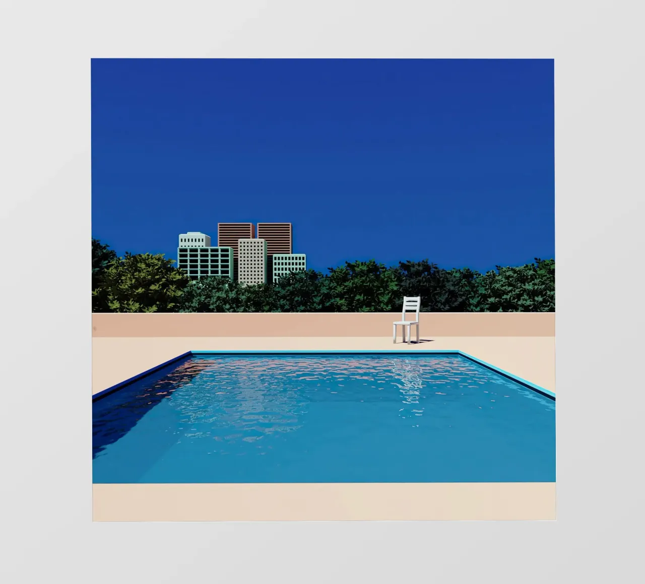 Empty Sunny City Pool pellicola backlit da Leonard Barreiro