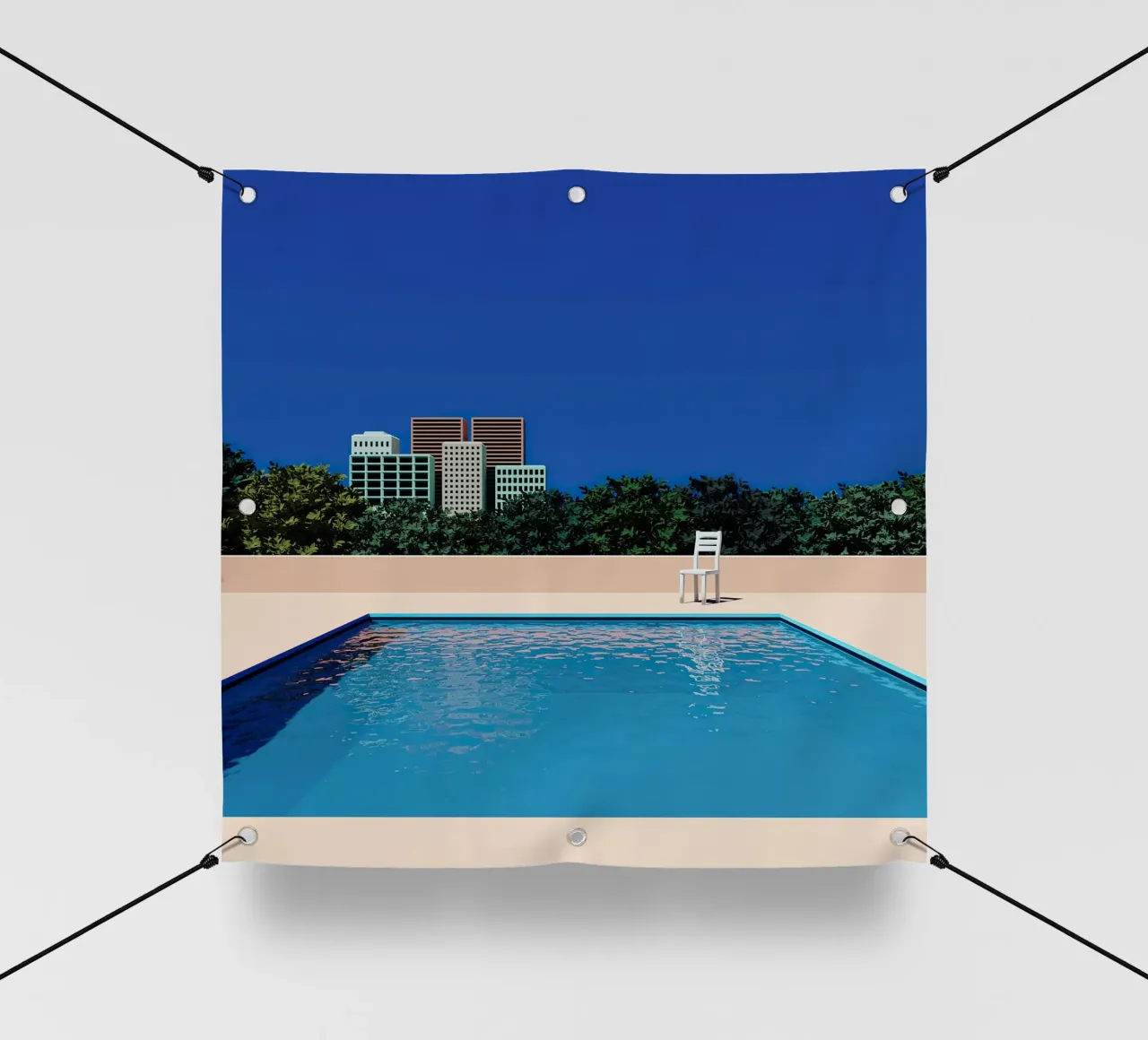 Empty Sunny City Pool telo in pvc da Leonard Barreiro