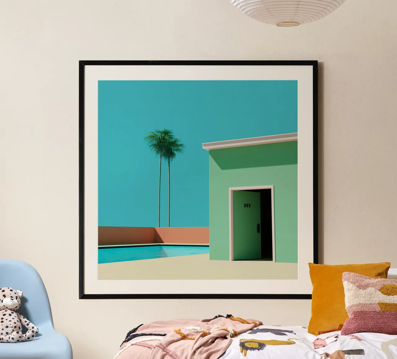 Liminal Palm Green Pool House poster da Leonard Barreiro