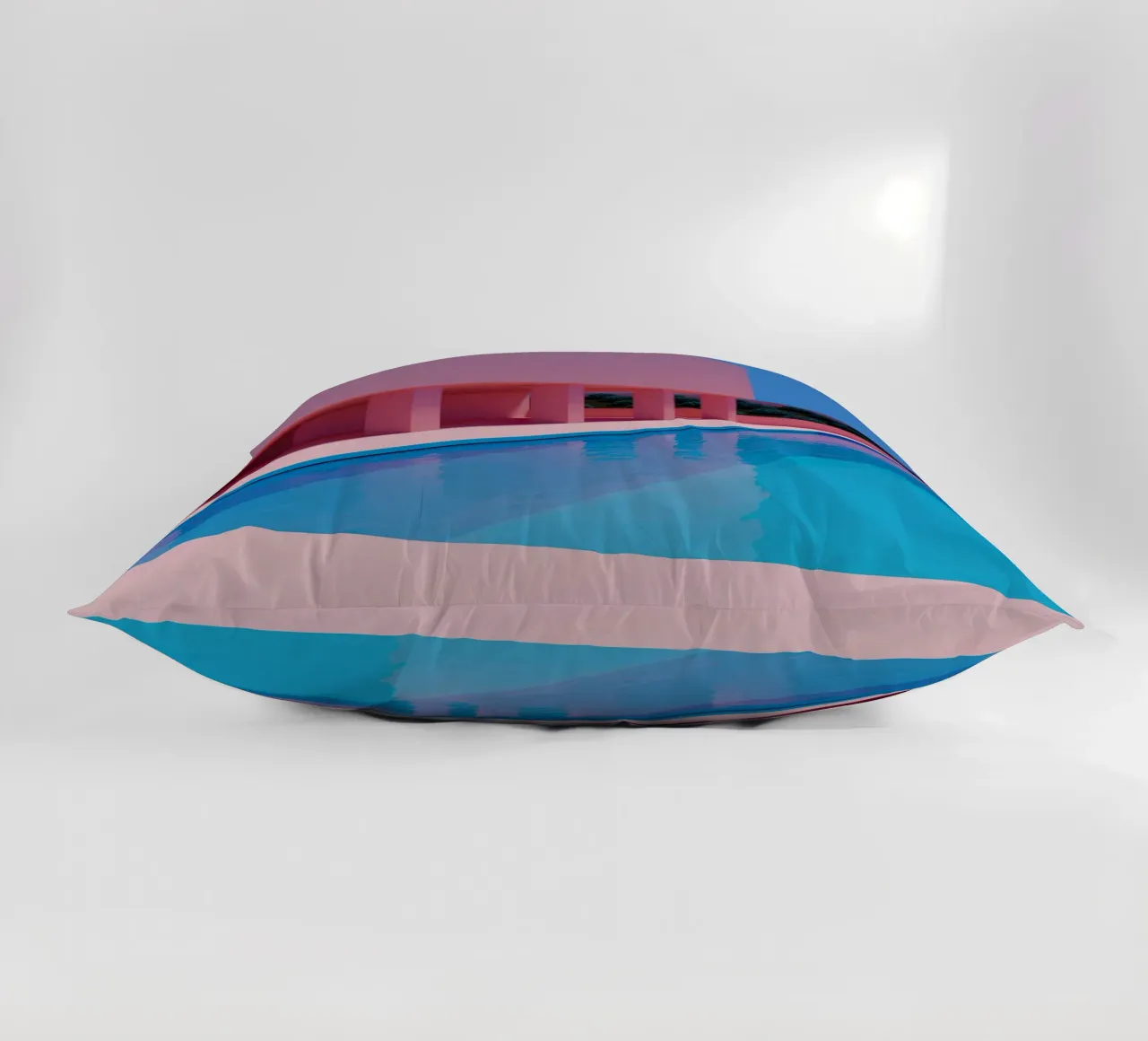 Liminal Pool Pink Building cuscino da Leonard Barreiro