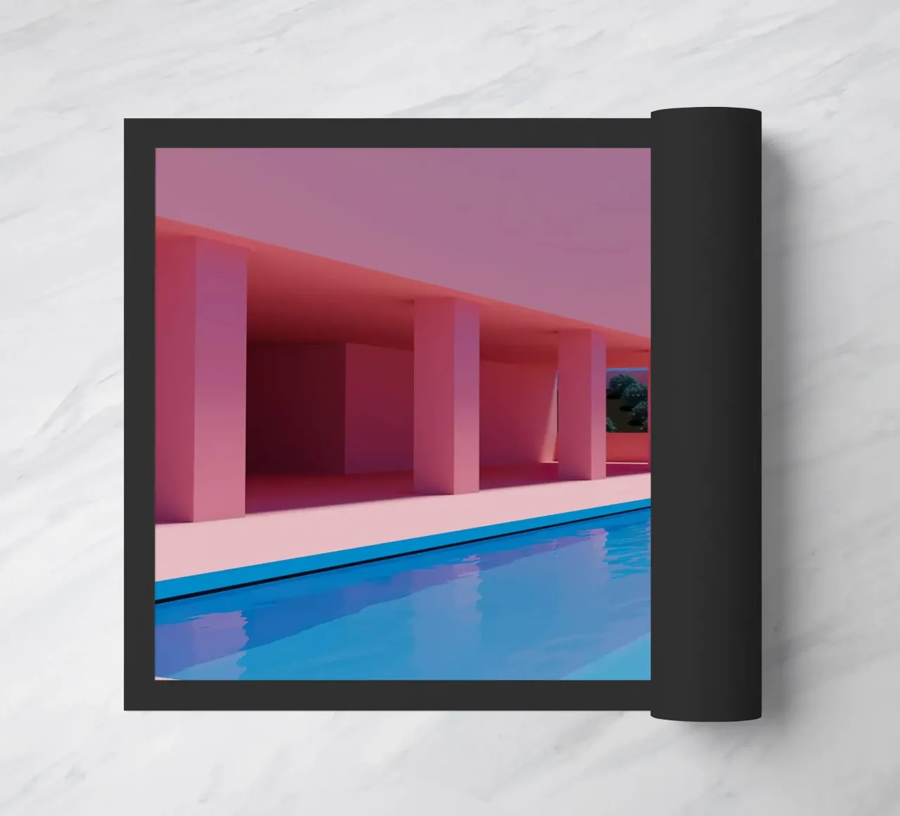 Liminal Pool Pink Building zerbino da Leonard Barreiro