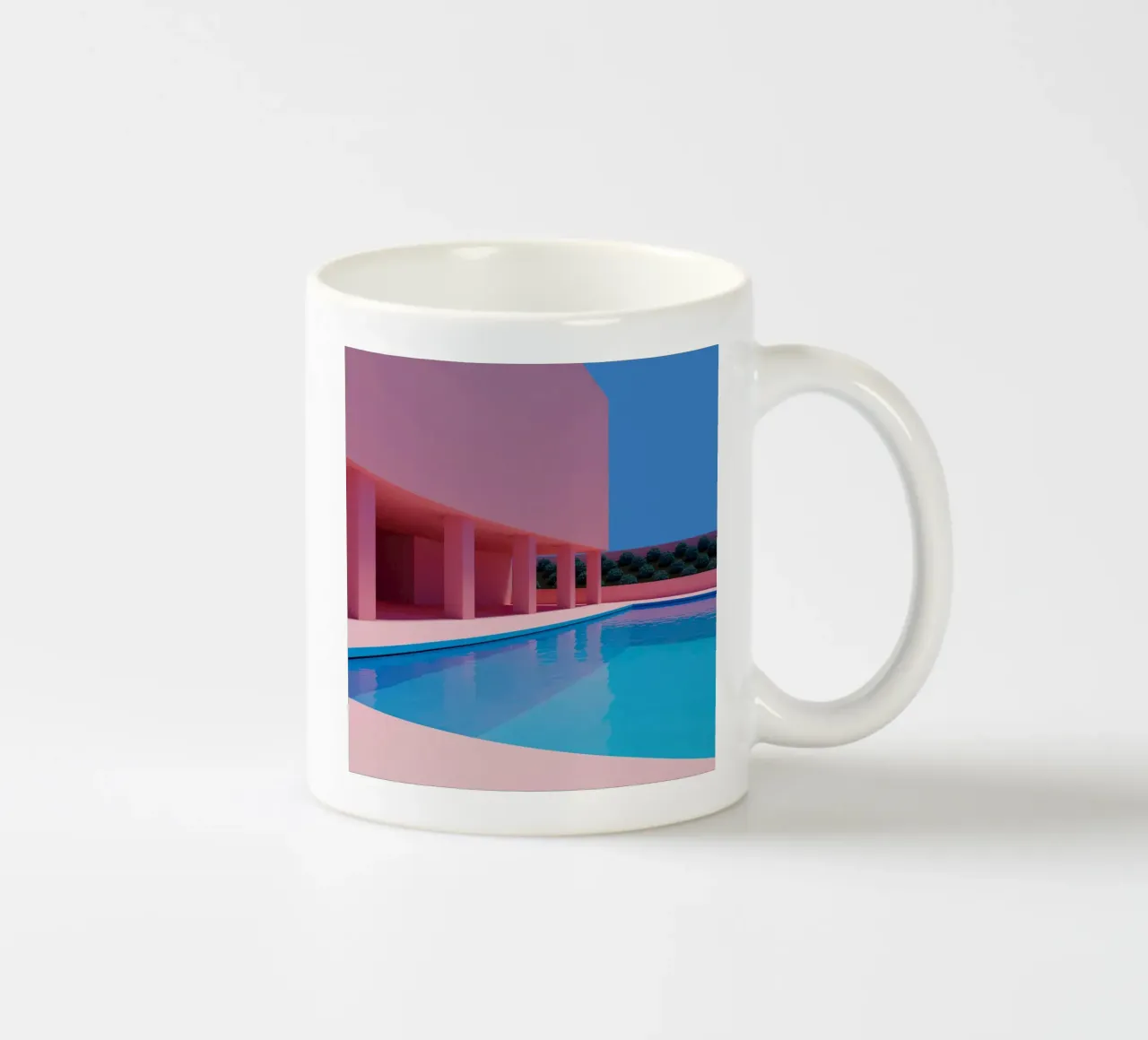 Liminal Pool Pink Building tazza in ceramica da Leonard Barreiro