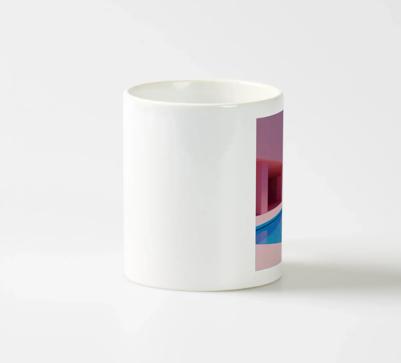 Liminal Pool Pink Building tazza in ceramica da Leonard Barreiro